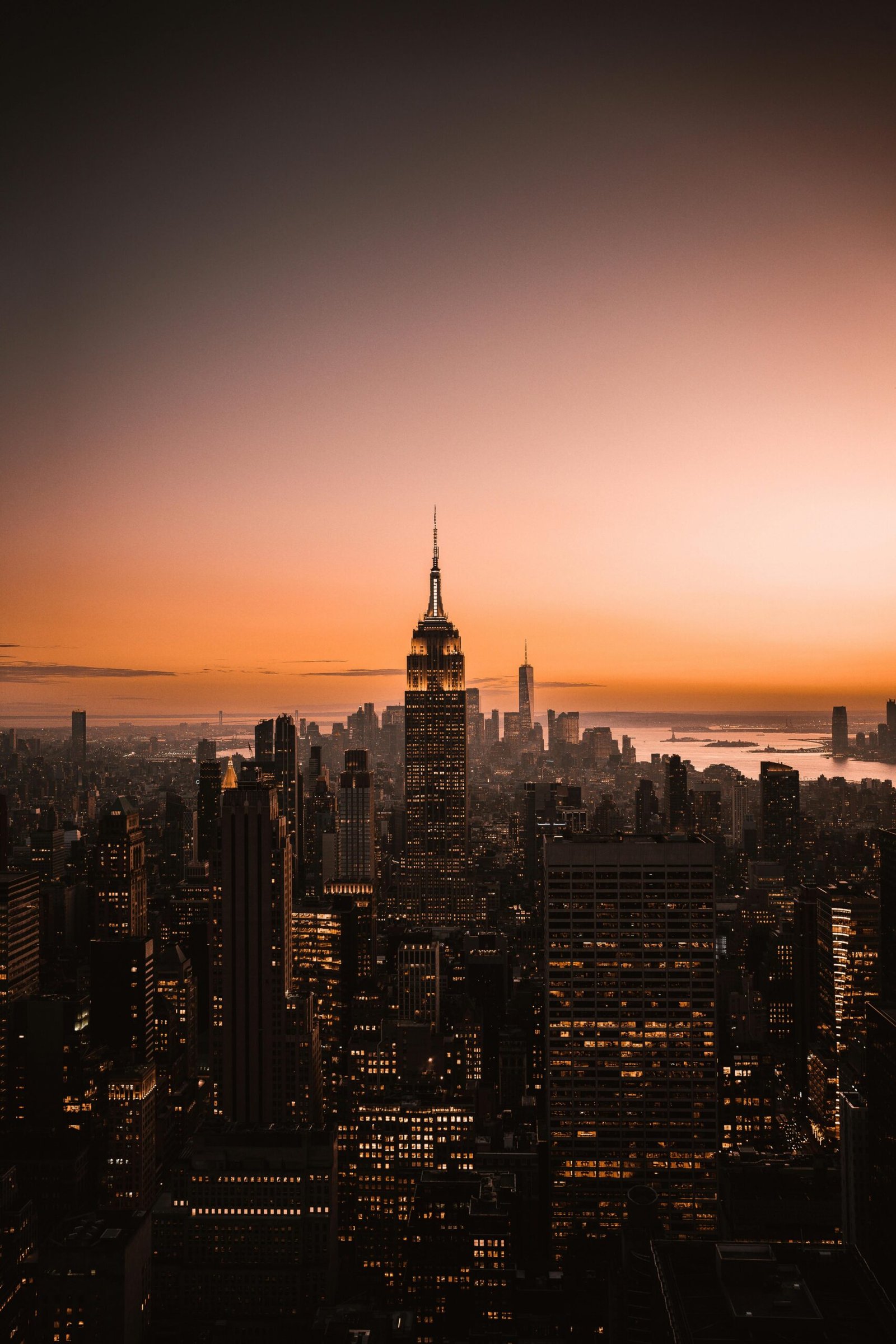 Minimalistic view from above a megapolis